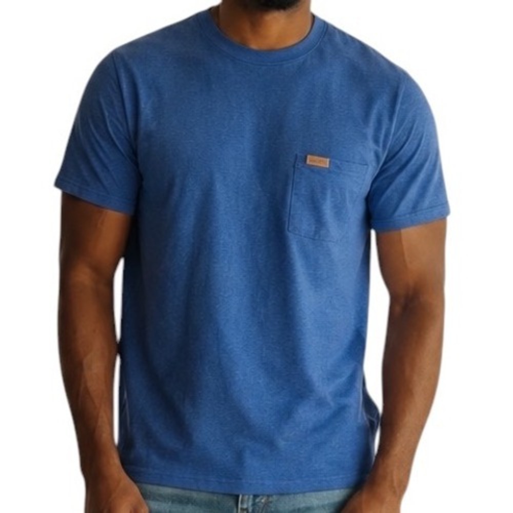 Pendleton Men Short-Sleeve Deschutes Pocket Tee Large Blue Heather Shirt New